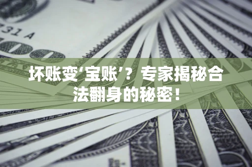 济南坏账变‘宝账’？专家揭秘合法翻身的秘密！