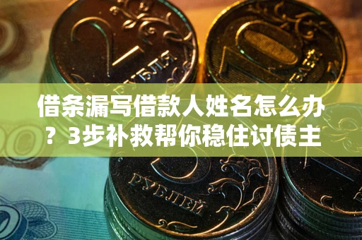 济南借条漏写借款人姓名怎么办？3步补救帮你稳住讨债主动权